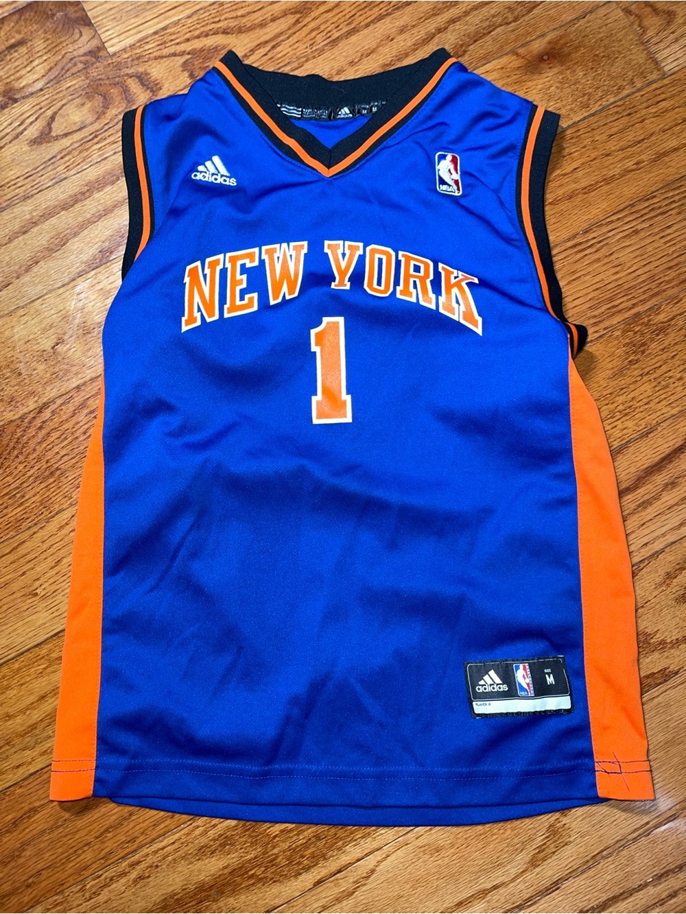 Adidas New York NBA Jersey size medium kids size